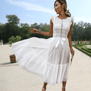 Abito Bianco Estivo Pizzo | Paradiso Bohemien