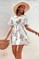 Vestito Bianco Fiorato | Paradiso Bohemien