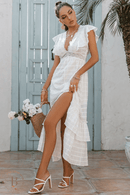Vestito Bianco con Balze | Paradiso Bohemien