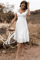 Vestito Bianco Midi Boho Chic | Paradiso Bohemien