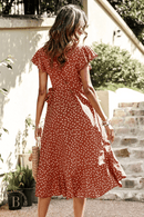 Vestito a Pois Lungo a Portafoglio | Paradiso Bohemien