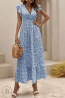 Abito Boho chic Azzurro Cielo Fiorito | Paradiso Bohemien