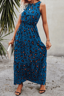 Vestito Leopardato Blu | Paradiso Bohemien