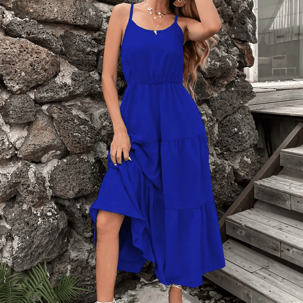 Vestito Blu Elettrico Lungo Paradiso Bohemien