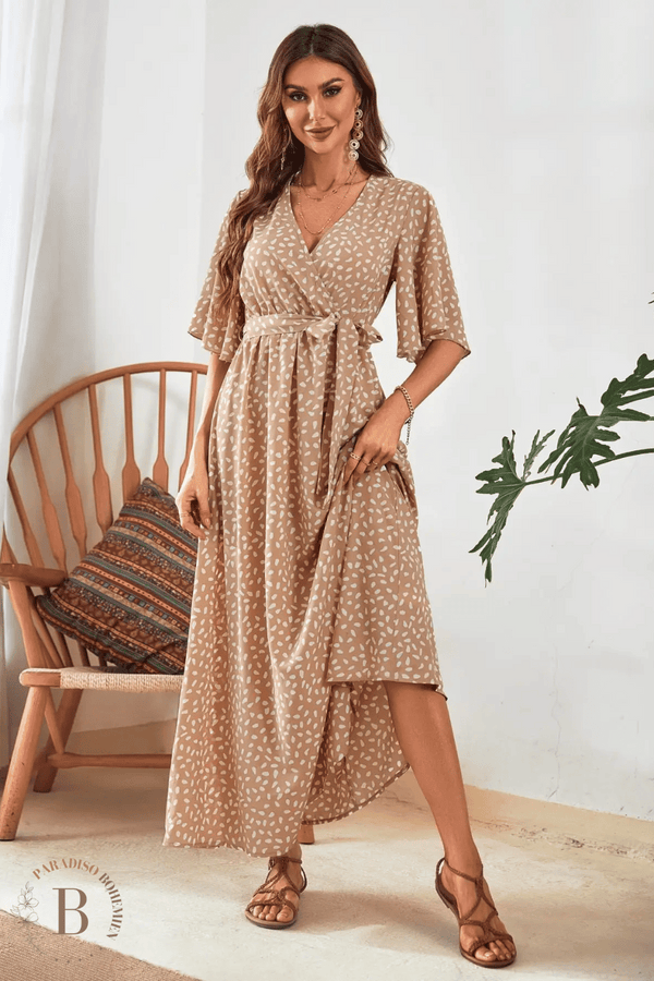 Abito Boho Chic Beige | Paradiso Bohemien