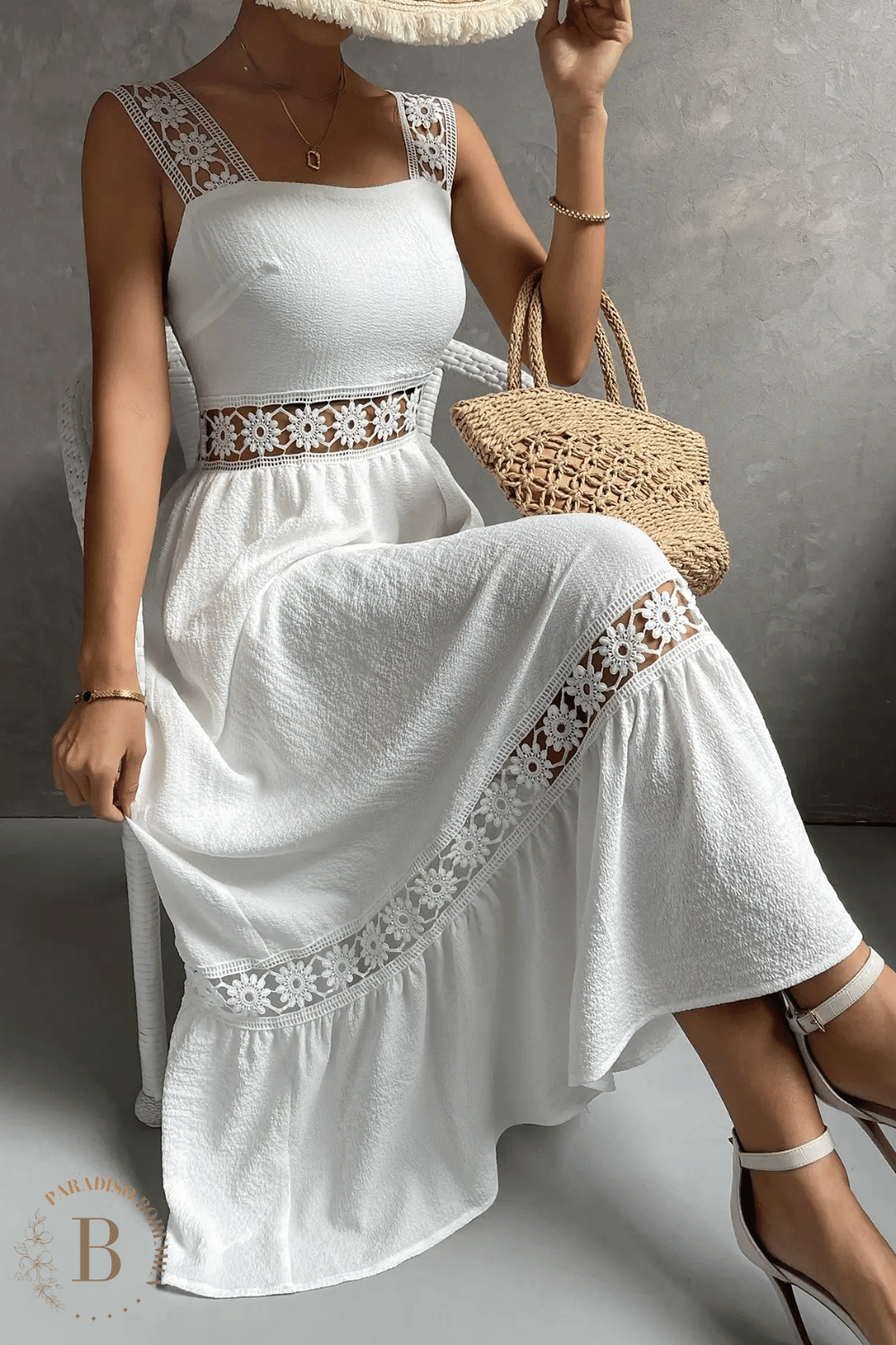 Abito Bohemien in Pizzo Bianco | Paradiso Bohemien