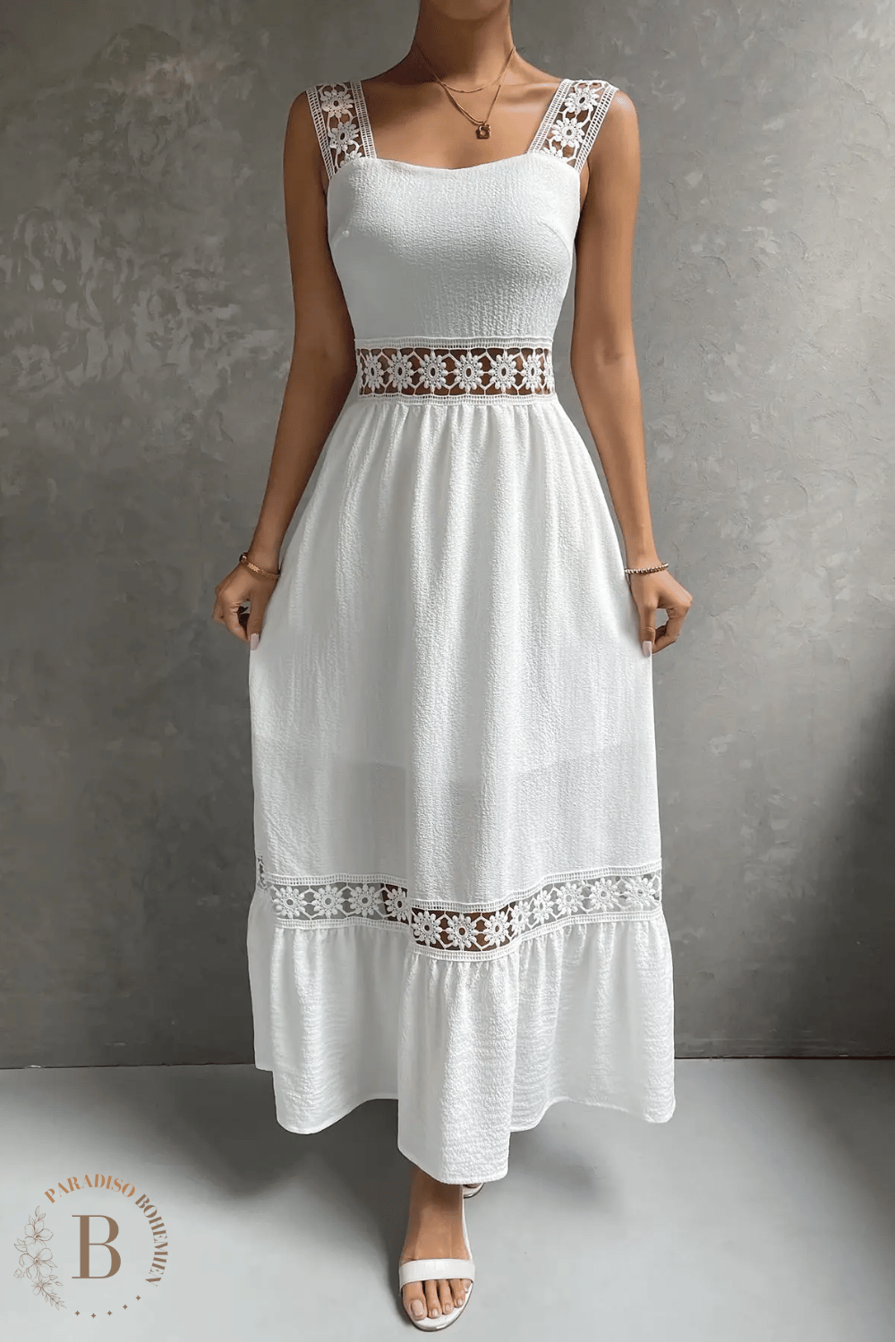 Abito Bohemien in Pizzo Bianco | Paradiso Bohemien