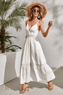 Abito Bohémien Bianco con Spalline  | Paradiso Bohemien