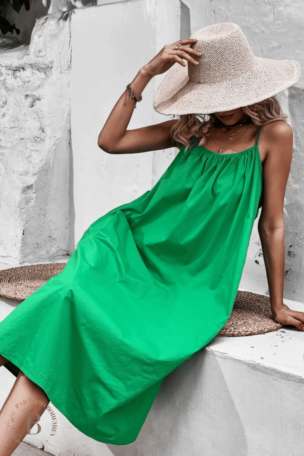 Vestito Estivo Verde in stile boho | Paradiso Bohemien