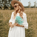Abito Boho Chic Bianco Traforato | Paradiso Bohemien