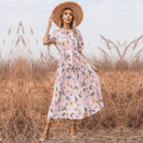 Abito Boho Chic Rosa e Verde | Paradiso Bohemien