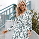Abito con Foglie Verdi Boho Chic 