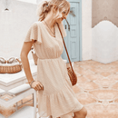 Vestito Beige Estivo Donna Elegante | Paradiso Bohemien