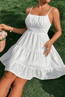 Abito Corto Bianco Bohémien con spalline | Paradiso Bohemien