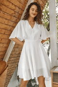 Vestito Bianco Elegante Corto | Paradiso Bohemien