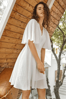 Vestito Bianco Elegante Corto da Donna | Paradiso Bohemien