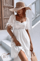 Vestito Corto Bohemien Bianco | Paradiso Bohemien