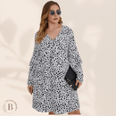 Vestito donna bianco e nero leopardato | Paradiso Bohemien