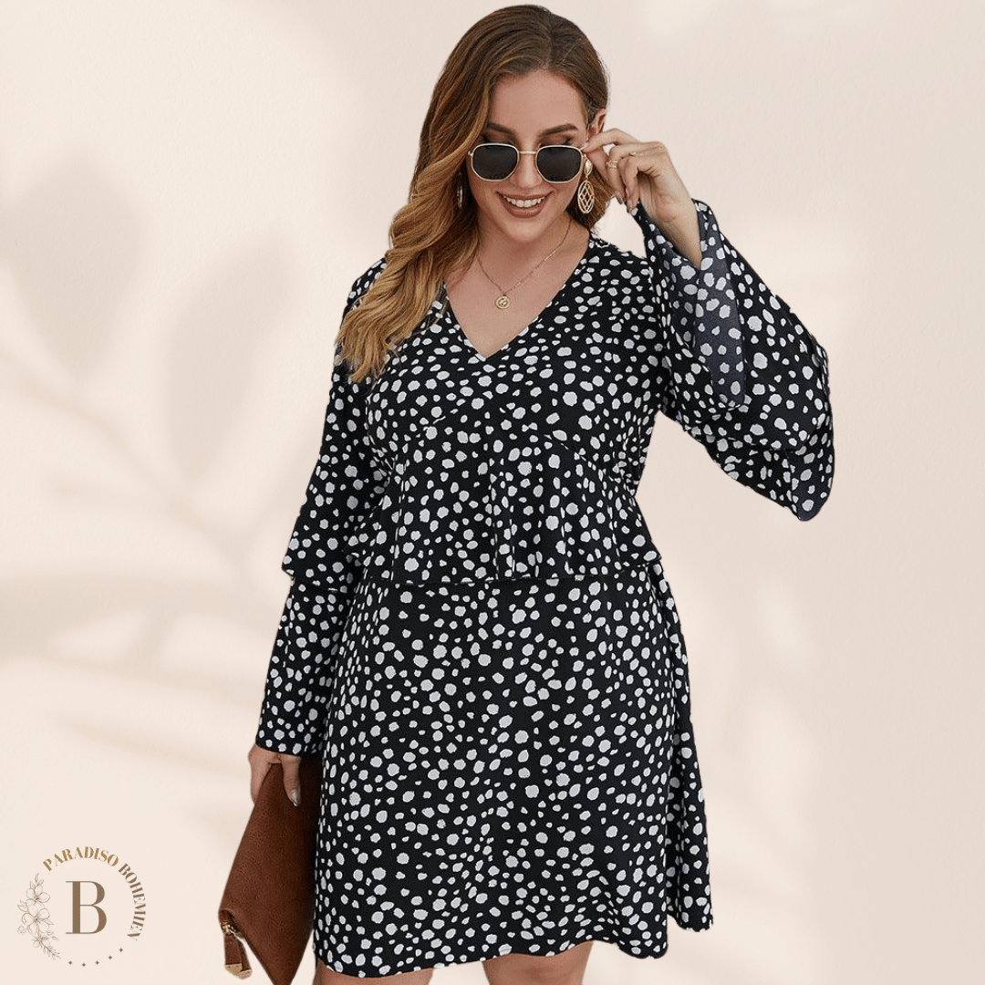 Vestito donna bianco e nero leopardato | Paradiso Bohemien