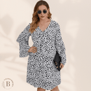 Vestito Leopardato Bianco Taglie Forti | Paradiso Bohemien