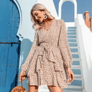 Abito Corto Elegante Boho Chic con Maniche Lunghe