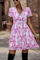 Vestito Bianco a Fiori Rosa | Paradiso Bohemien