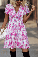 Vestito Bianco a Fiori Rosa Bohemien Chic | Paradiso Bohemien