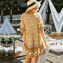 Abito Corto Giallo in stile Hippie Chic