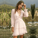 Abito Corto Rosa Elegante