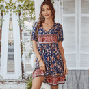 Abito Corto a fiori in stile boho Chic