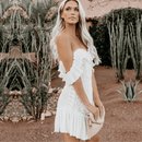 Abito da Cocktail Bianco da Donna in stile Boho | Paradiso Bohemien