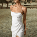 Abito da Sposa a Sirena con Strascico e spacco Boho Chic | Paradiso Bohemien
