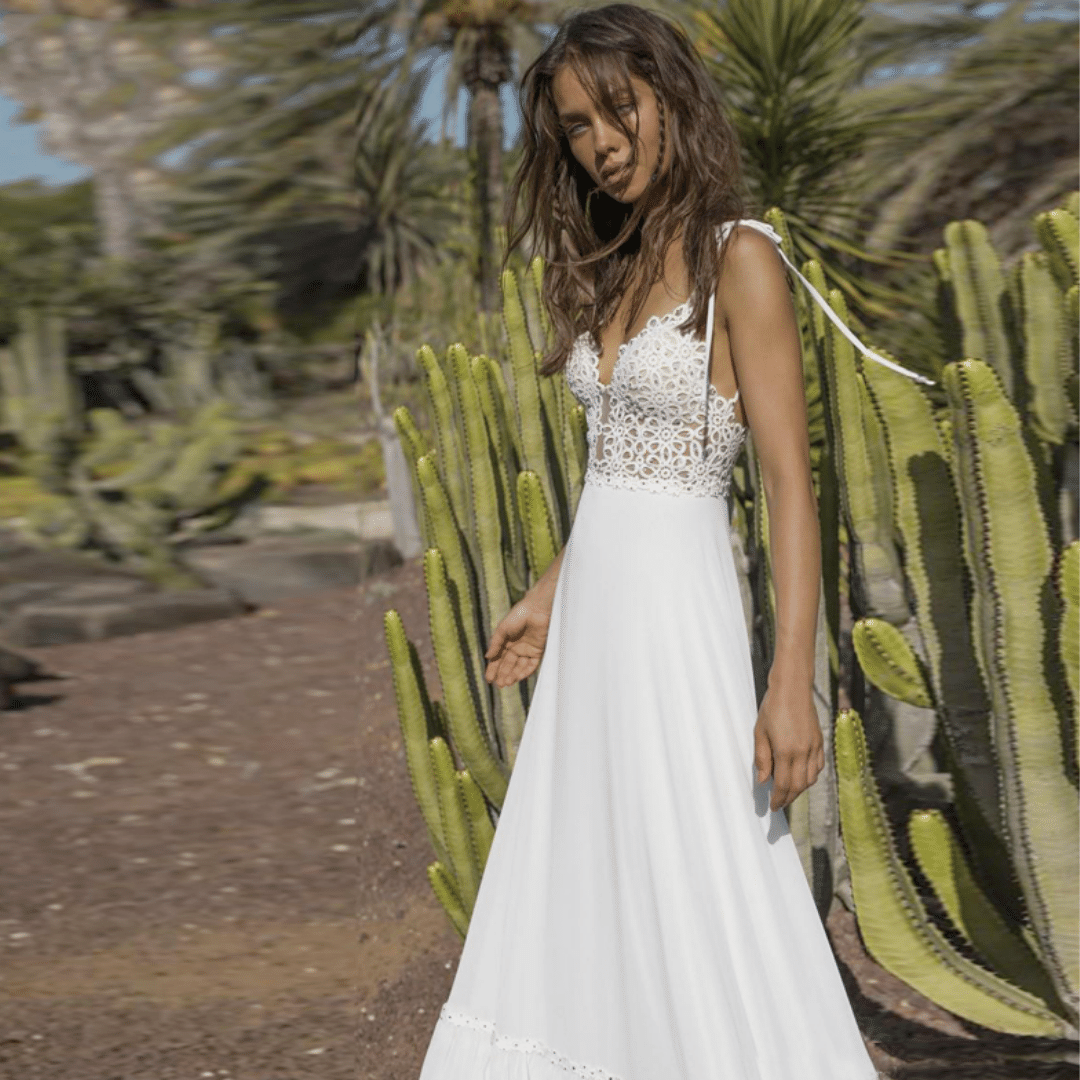 Abito da Sposa Bianco Stile Boho