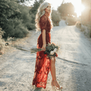 Abito Damigella Borgogna Hippie Chic