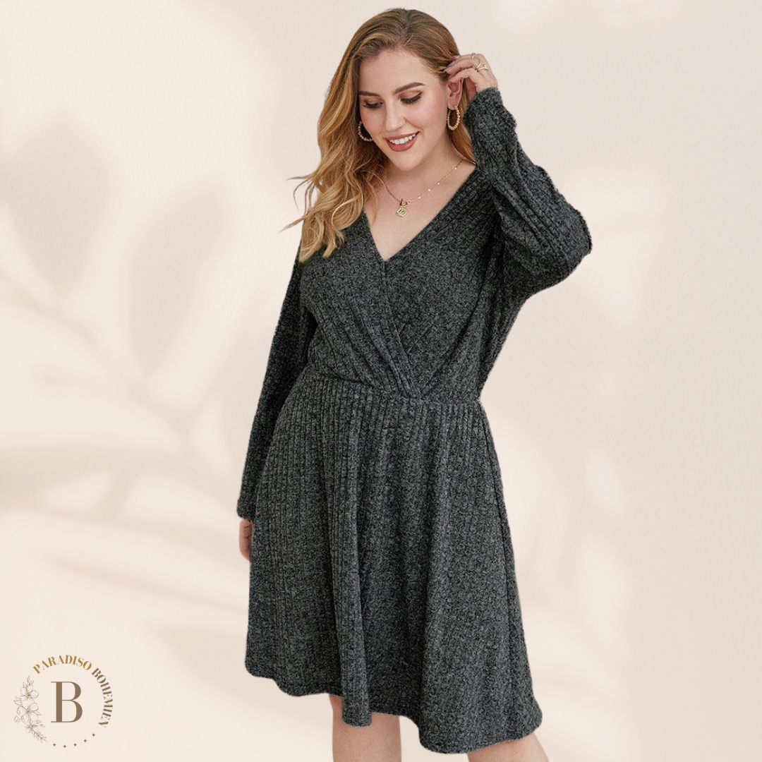 Abito in Jersey Taglie Forti Grigio Scuro | Paradiso Bohemien