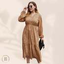 Abito Donna Taglie Forti Lungo Arancione | Paradiso Bohemien