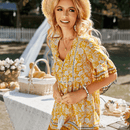 Abito Giallo a fiori in stile Hippie Chic