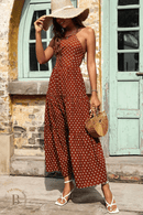 Vestito Rosso a Pois con Schiena Nuda Boho Chic | Paradiso Bohemien