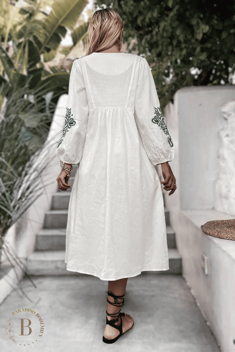 Vestito Ricamato Bianco | Paradiso Bohemien
