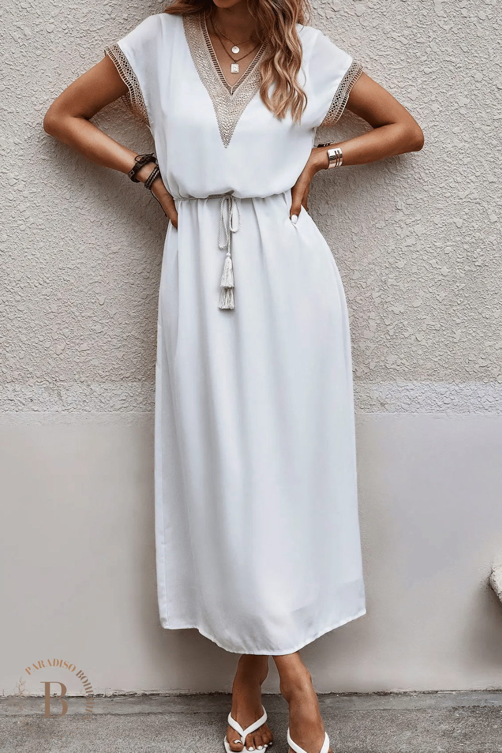 Vestito Bianco Bohemien Chic | Paradiso Bohemien