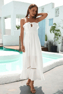 Vestito Bianco Senza Spalline | Paradiso Bohemien