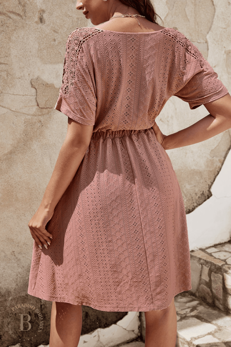 Abito Rosa Pesca  Bohemien Chic | Paradiso Bohemien