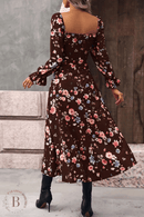 Vestito Lungo con Scollo Quadrato | Paradiso Bohemien