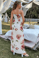 Abito Lungo Bianco a Fiori | Paradiso Bohemien