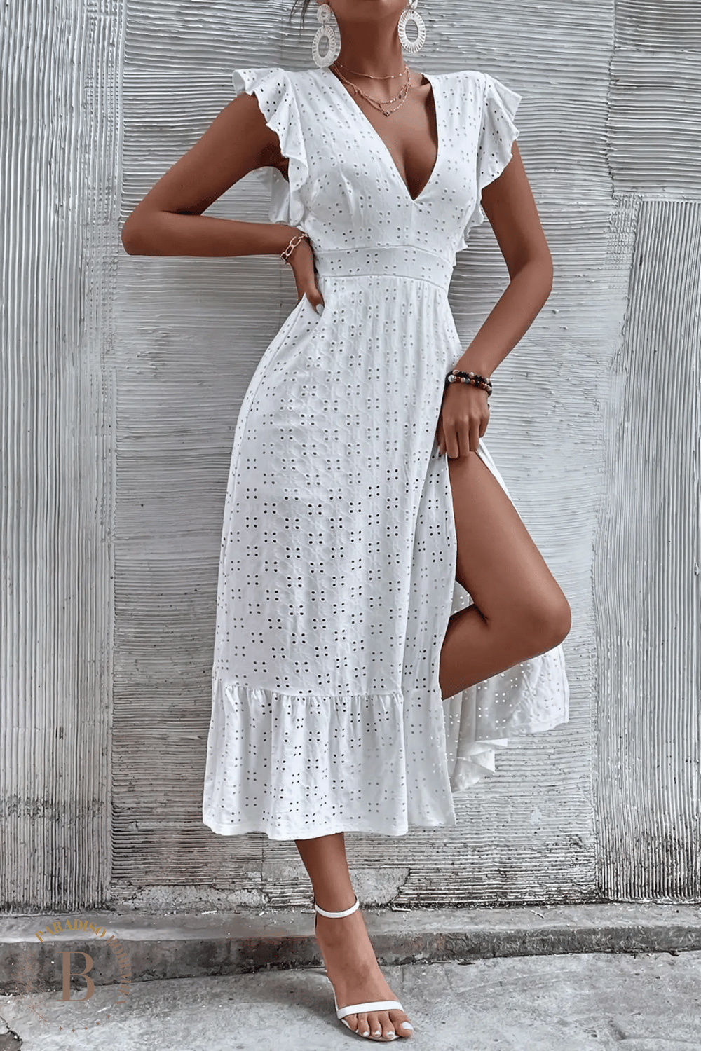 Vestito Lungo Bianco Boho Chic | Paradiso Bohemien