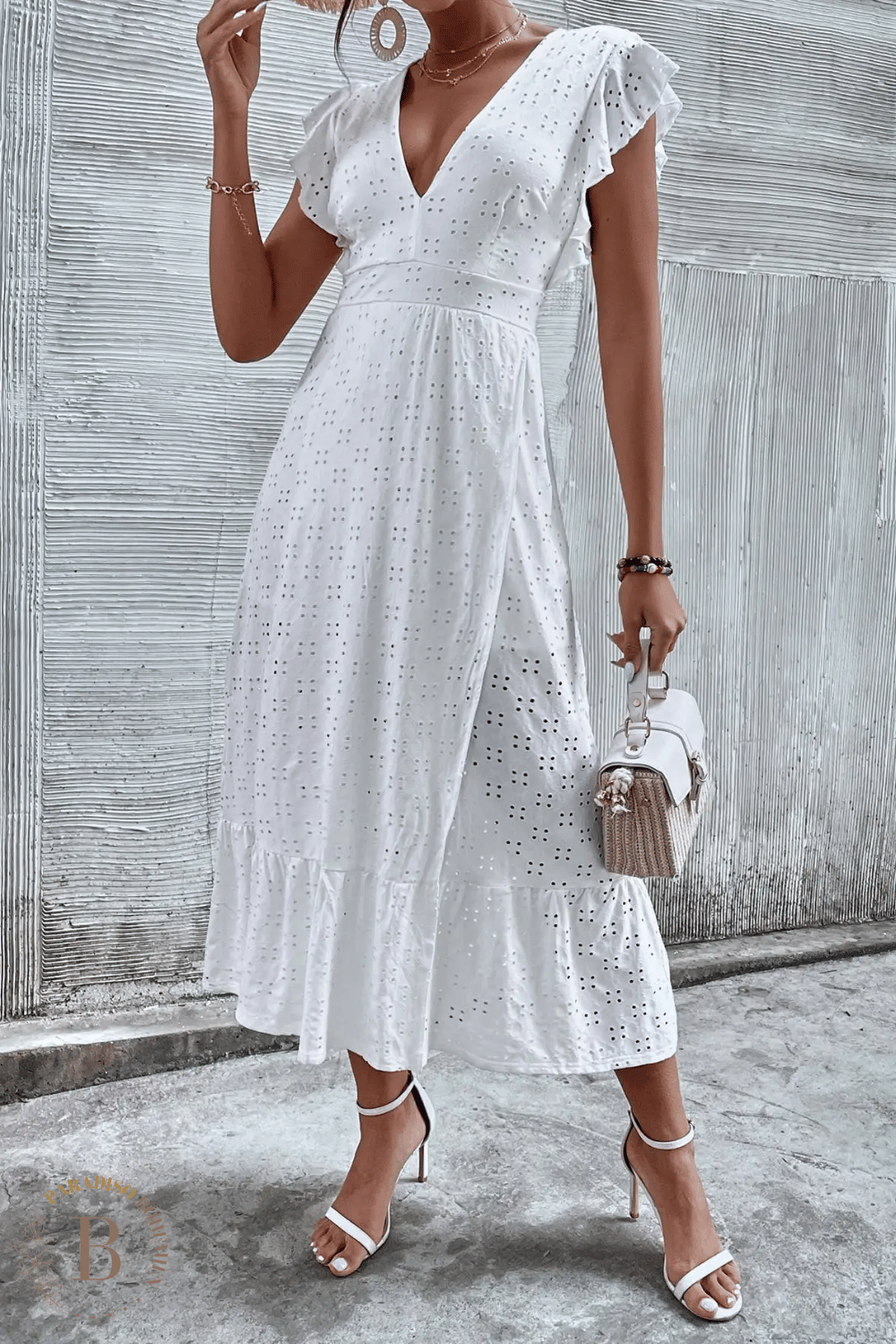 Vestito Lungo Bianco Boho Chic | Paradiso Bohemien