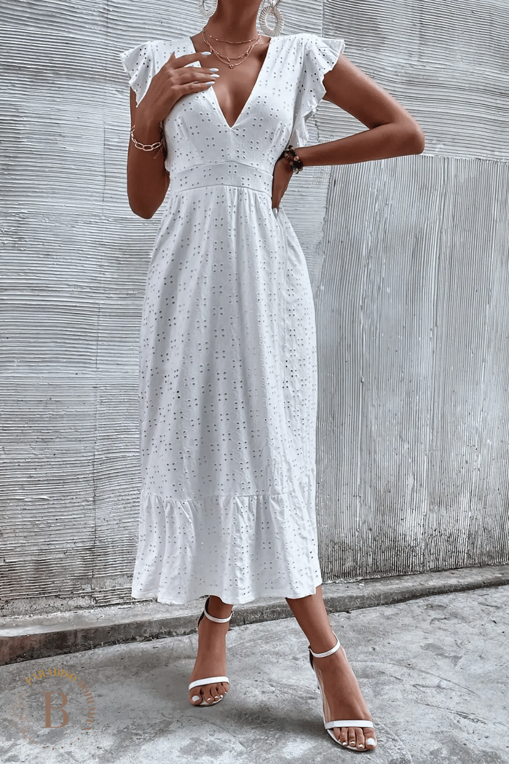 Vestito Lungo Bianco Boho Chic | Paradiso Bohemien