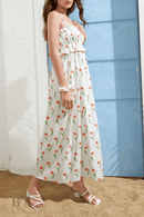 Vestito Lungo Bianco Estivo con stampa floreale | Paradiso Bohemien