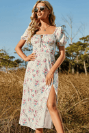 Vestito Bianco a Fiori Rossi | Paradiso Bohemien