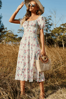 Vestito Bianco a Fiori Rossi | Paradiso Bohemien